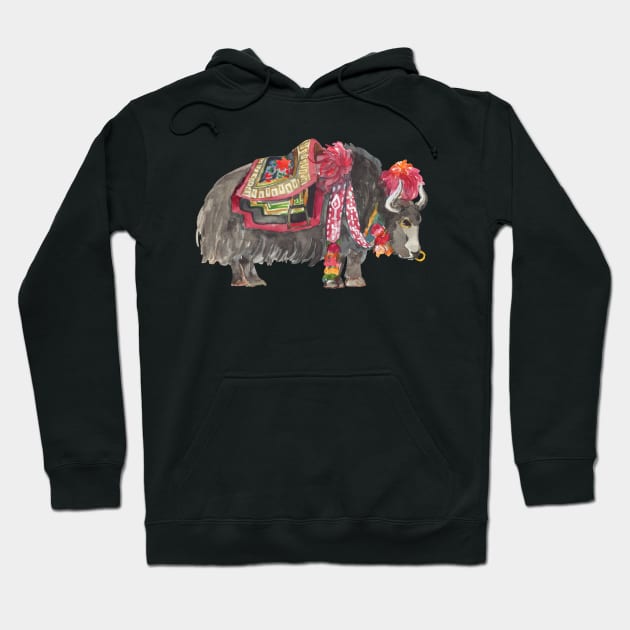 Tibetan black yak Hoodie by KaylaPhan